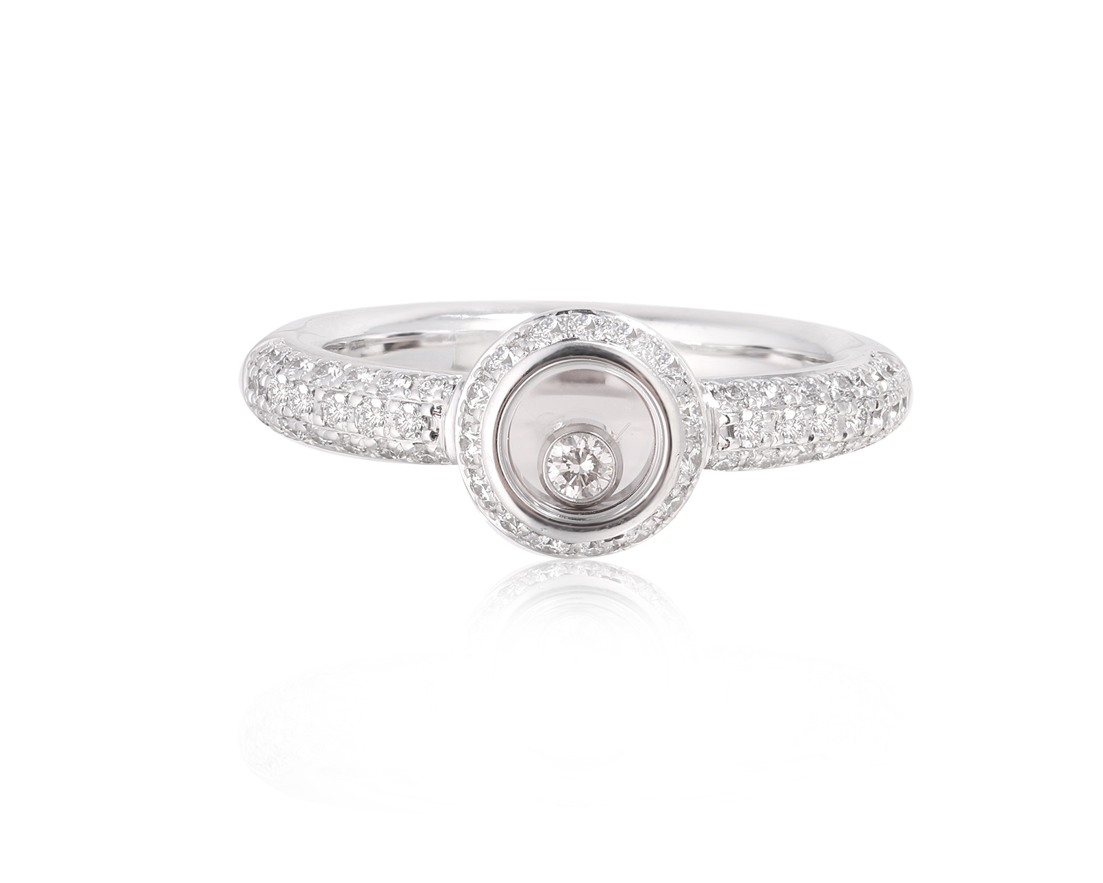 Оригинальное золотое кольцо с бриллиантами 0.56ct Chopard