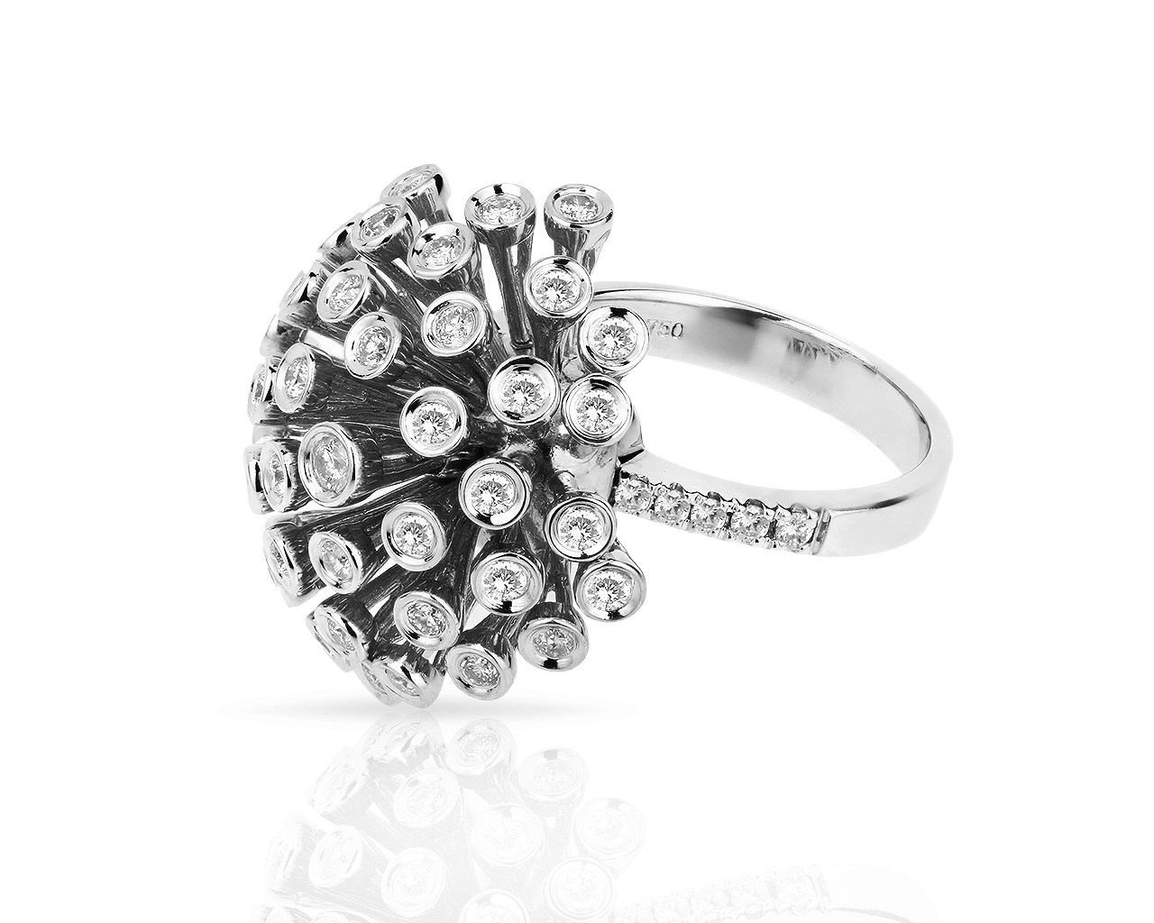 Подвижное золотое кольцо с бриллиантами 0.86ct 020418/11