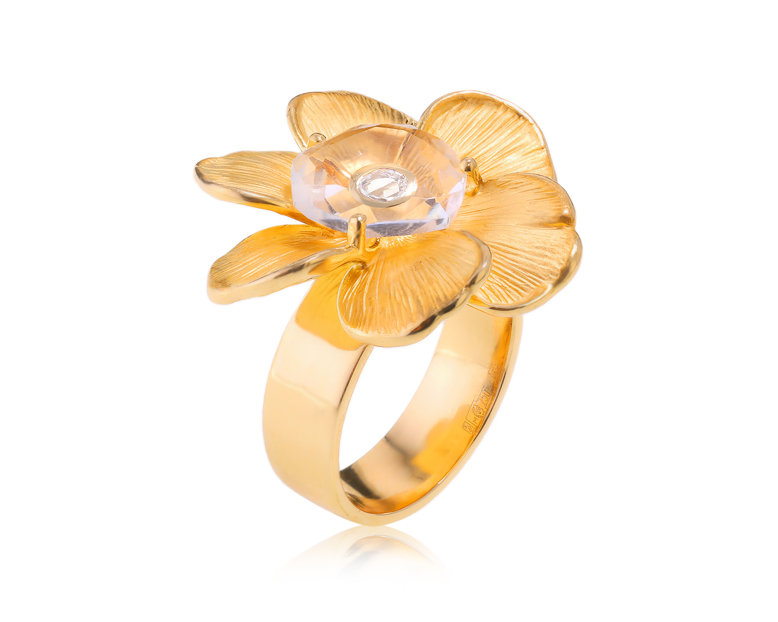 Оригинальное золотое кольцо Carrera y Carrera Gardenia 171023/1
