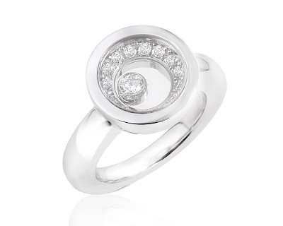 Оригинальное золотое кольцо Chopard Happy Diamonds 120525/8
