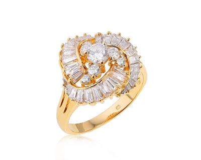 Золотое кольцо с бриллиантами 1.64ct 990039/1