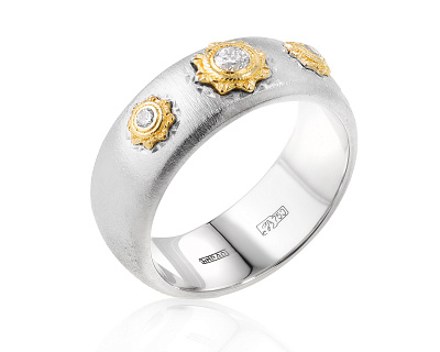 Золотое кольцо с бриллиантами 0.16ct 080424/5