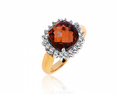 Женственное золотое кольцо с раухтопазом 4.50ct 051119/10