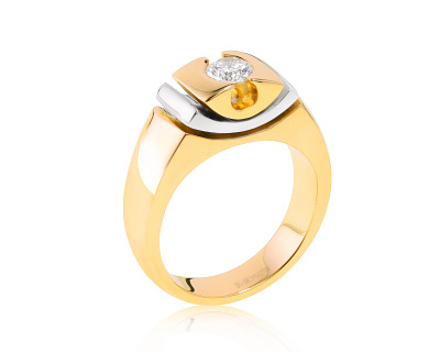 Достойное золотое кольцо с бриллиантом 0.53ct 151221/11