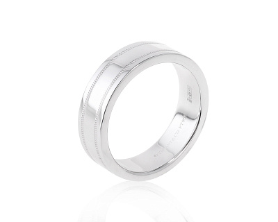 Оригинальное платиновое кольцо Tiffany&Co Milgrain 020822/7