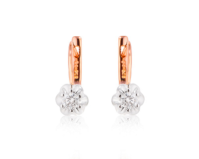 Золотые серьги с бриллиантами 0.33ct 071024/5