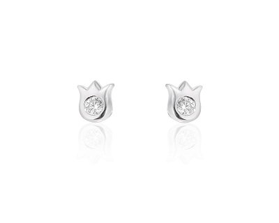 Оригинальные золотые серьги с бриллиантами 0.22ct Cartier Tulip 220325/3