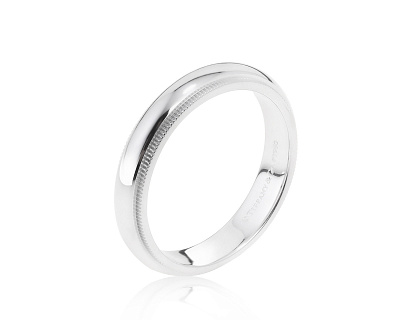 Оригинальное платиновое кольцо Tiffany&Co Milgrain 170322/3