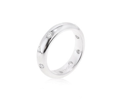 Оригинальное платиновое кольцо с бриллиантами 0.22ct Tiffany&Co 121222/3
