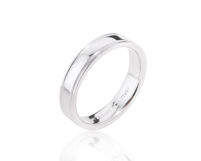 Оригинальное платиновое кольцо Tiffany&Co Milgrain 260622/3