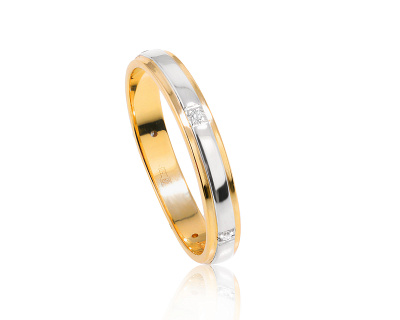 Оригинальное золотое кольцо с бриллиантами 0.05ct BIBIGI 030724/6