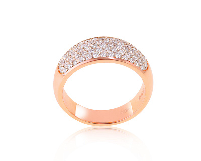 Прекрасное золотое кольцо с бриллиантами 0.55ct 141022/5