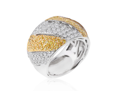 Оригинальное золотое кольцо с бриллиантами 2.21ct Luca Carati 311022/2