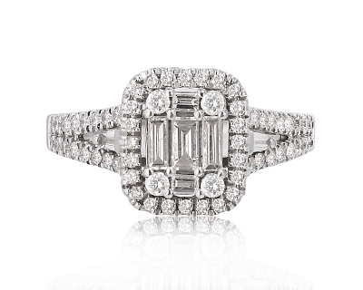 Оригинальное золотое кольцо с бриллиантами 0.96ct МЮЗ Flaming Ice 100425/5