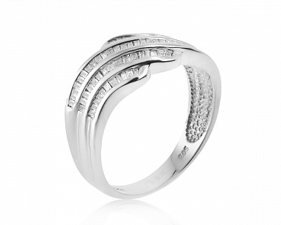 Изящное золотое кольцо с бриллиантами 0.75ct 300421/2