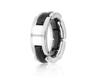 Оригинальное золотое кольцо с керамикой Chanel 020624/4