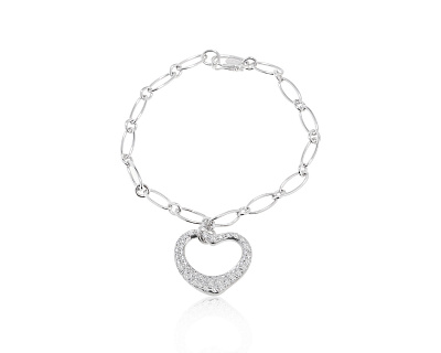 Оригинальный платиновый браслет Tiffany&Co Elsa Peretti Open Heart 161222/7