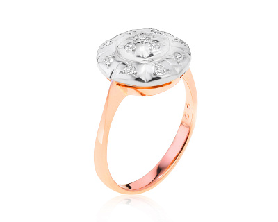 Винтажное золотое кольцо с бриллиантами 0.43ct СССР 211221/11