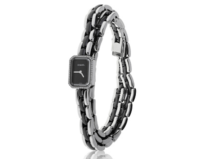 Оригинальные стальные часы с бриллиантами 0.26ct Chanel Première Mini 290621/11