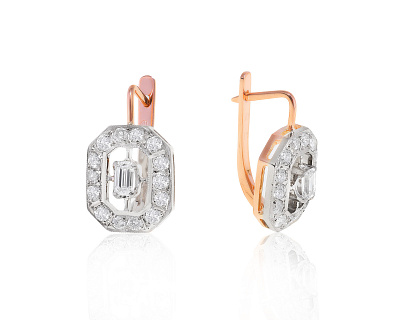 Золотые серьги с бриллиантами 2.12ct СССР 290523/10