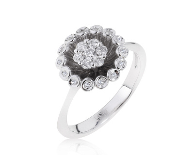 Модное золотое кольцо с бриллиантами 0.35ct 040222/1
