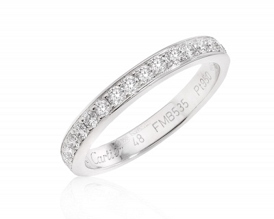 Оригинальное платиновое кольцо с бриллиантами 0.27ct Cartier 1895 070325/1