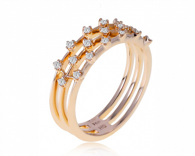 Оригинальное золотое кольцо с бриллиантами 0.13ct H.Stern 241220/6