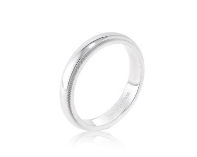 Оригинальное платиновое кольцо Tiffany&Co Milgrain 221122/1