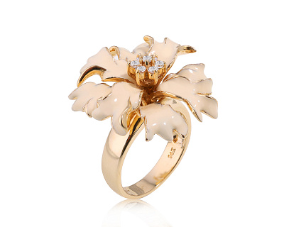 Оригинальное золотое кольцо с эмалью Roberto Bravo 120724/13