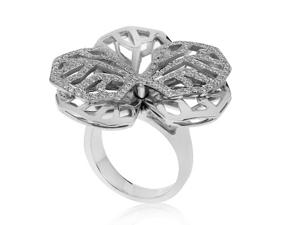 Женственное золотое кольцо с бриллиантами 0.77ct 090721/10