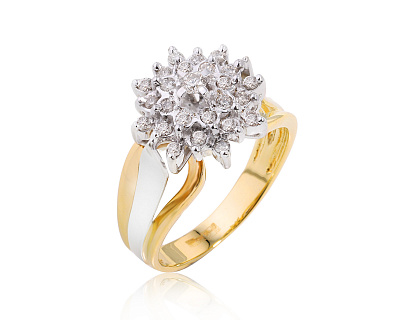 Золотое кольцо с бриллиантами 0.38ct 250424/9