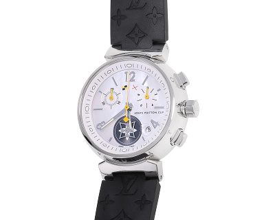 Оригинальные стальные часы Louis Vuitton Tambour Lovely Cup Chronograph 151023/5