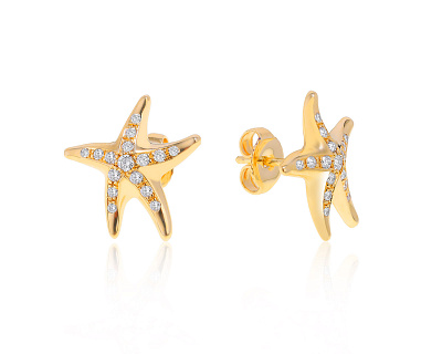 Оригинальные золотые серьги Tiffany&Co Elsa Peretti Starfish 140422/4