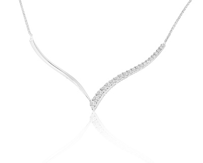 Красивое золотое колье с бриллиантами 0.78ct 221221/2