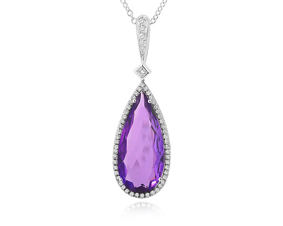 Оригинальный золотой кулон с аметистом 10.80ct Gianni Lazzaro 210225/6