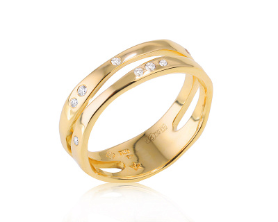 Оригинальное золотое кольцо с бриллиантами 0.06ct H.Stern 060224/7
