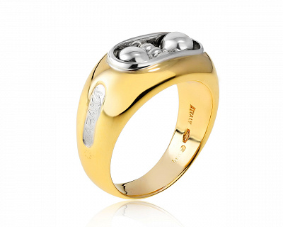 Оригинальное золотое кольцо с бриллиантами 0.14ct Baraka 100421/5