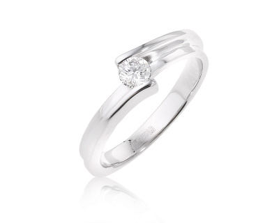 Оригинальное золотое кольцо с бриллиантом 0.23ct Zen 131123/1