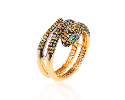 Потрясающее золотое кольцо с бриллиантами 0.96ct 140323/6