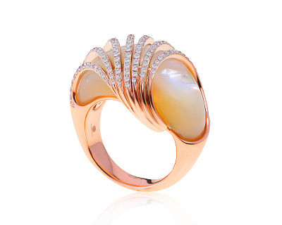Оригинальное золотое кольцо с бриллиантами Gravelona Toce 271221/5