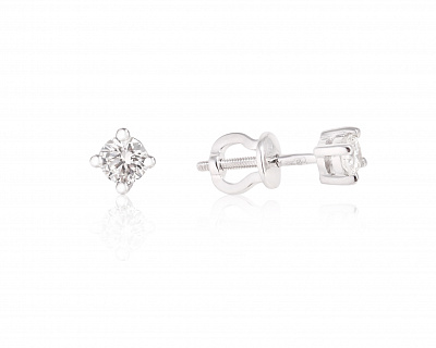 Золотые серьги с бриллиантами 0.35ct 241024/3