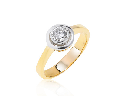 Изумительное золотое кольцо с бриллиантом 0.41ct 080622/7