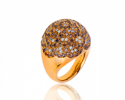Оригинальное золотое кольцо с бриллиантами 3.03ct Damiani 161119/2