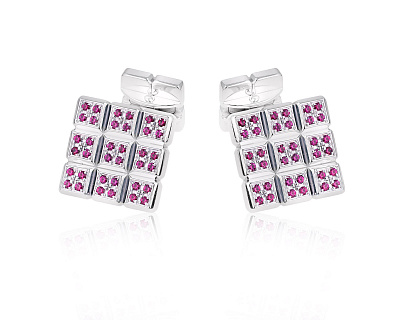 Оригинальные золотые запонки с рубинами 0.72ct Chopard Ice cube 271224/2