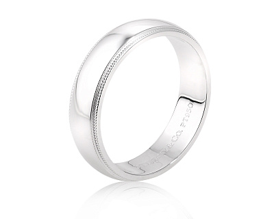 Оригинальное платиновое кольцо Tiffany&Co Milgrain 210625/3