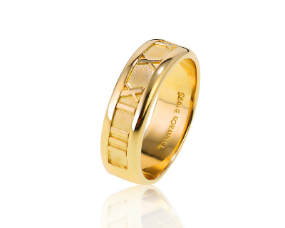 Оригинальное золотое кольцо Tiffany&Co Atlas 200522/3