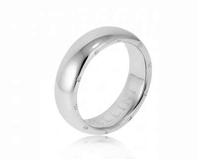 Оригинальное платиновое кольцо с бриллиантами 0.06ct Bellini 291220/1