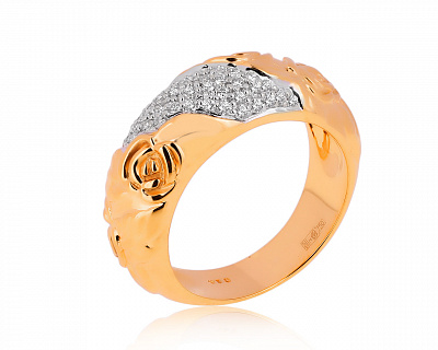 Прекрасное золотое кольцо с бриллиантами 0.24ct 280720/6