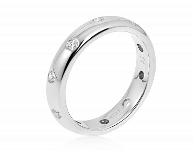 Оригинальное платиновое кольцо с бриллиантами 0.22ct Tiffany&Co Etoile 110521/8