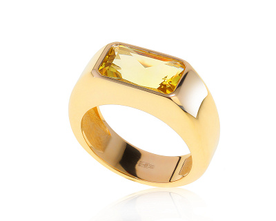 Потрясающее золотое кольцо с гелиодором 4.07ct 250322/1